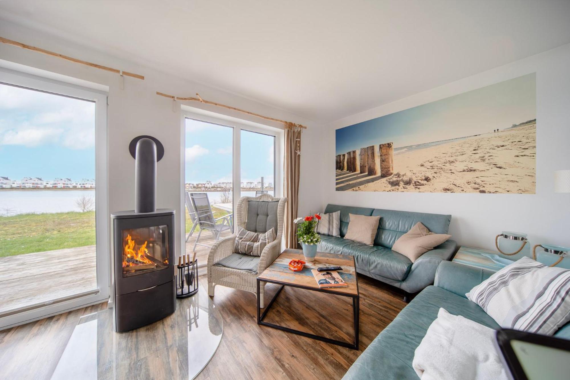 Ferienhaus Lieblingsplatz By Seeblick Ferien Oro, Direkte Wasserlage,Sauna,Kamin Olpenitz Bagian luar foto